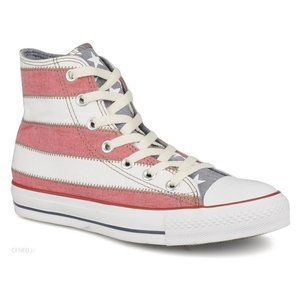 New RARE Converse  American Flag High Top Sneaker - Unisex - Mens 9 / Wo's 11